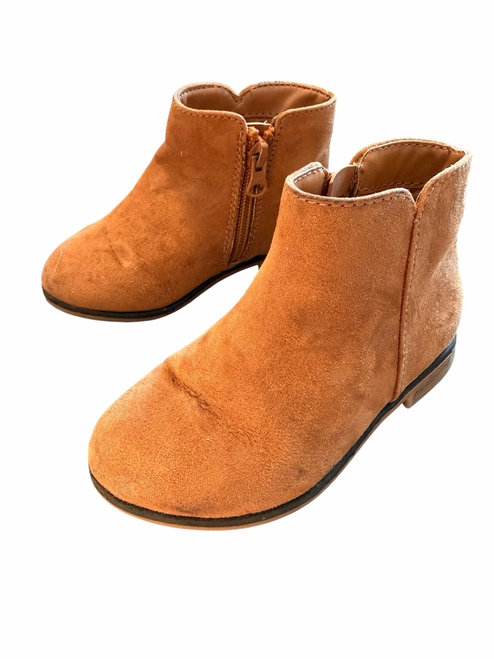 Cat & Jack Orange Faux Suede Ankle Boots - Size 8